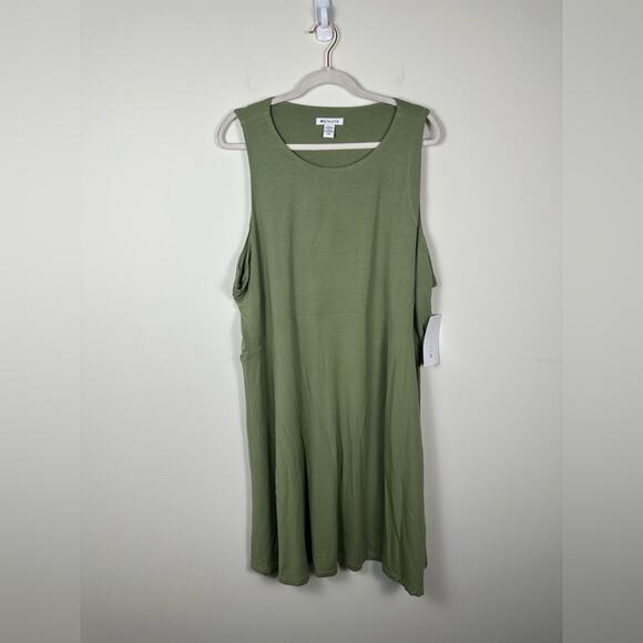 ATHLETA Santorini Thera High Neck Solid Sleeveless Atheltic Flowy Soft Dress 3X - Picture 1 of 6